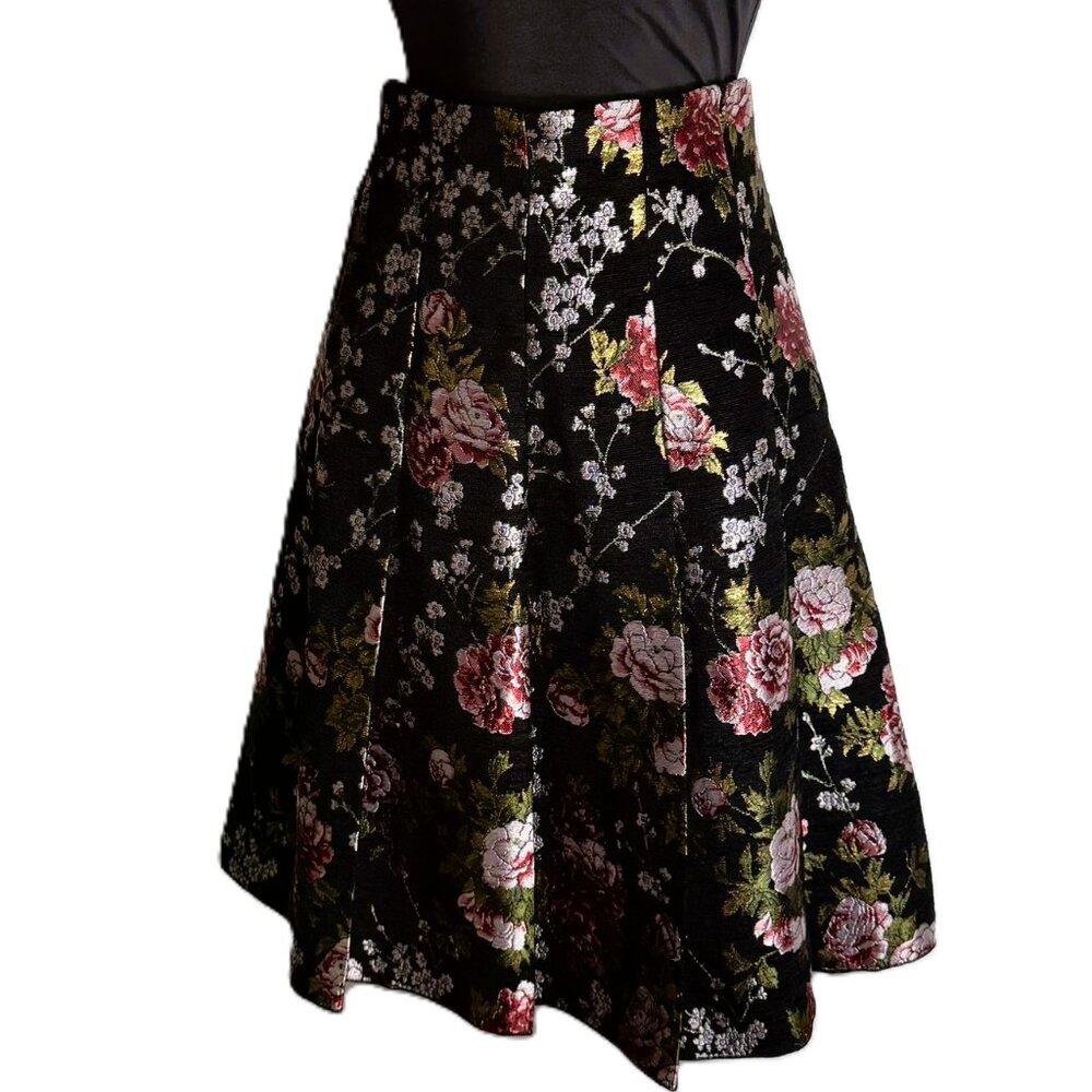 Dolce & Gabbana vintage Floral Brocade Skirt Sunflower Lining Sz 44